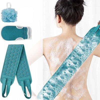 Multicon Wholesale Hub Exfoliating Body Scrubber Set With Back Scrubber Bath Glove And Loofah Sponge Exfoliating Body Scrubber Set With Back Scrubber Bath Glove And Loofah Sponge