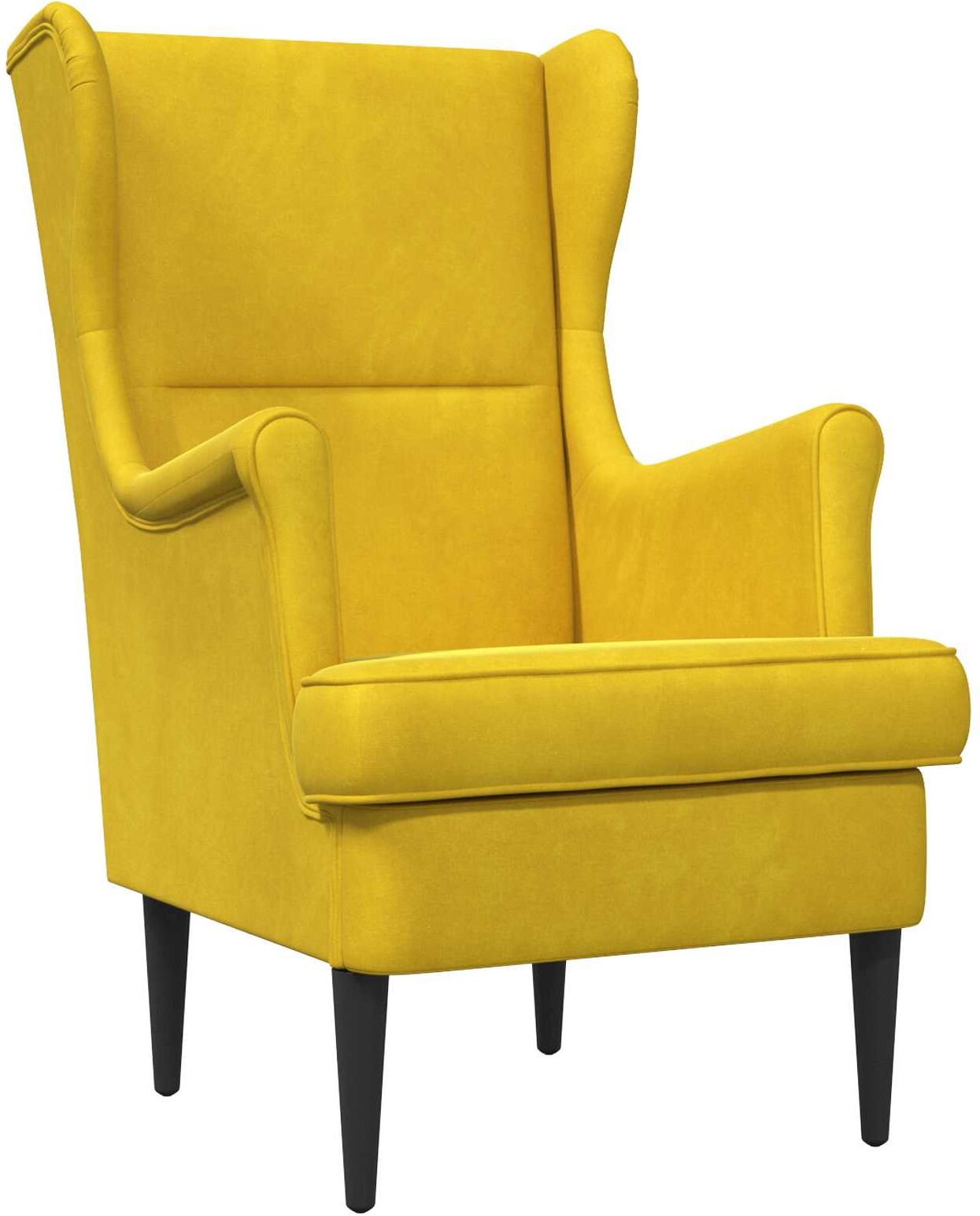 vidaXL Fauteuil Jaune Velours