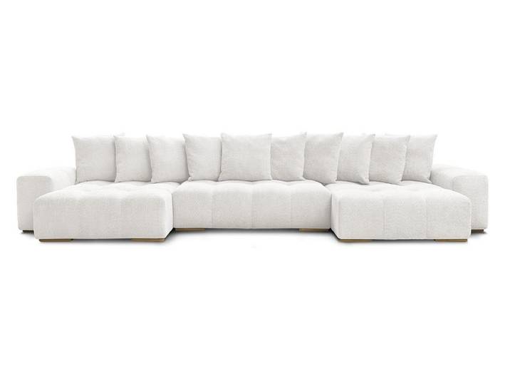 Wohnlandschaft BOBOCHIC ANAKIN Boucle-Stoff weiss