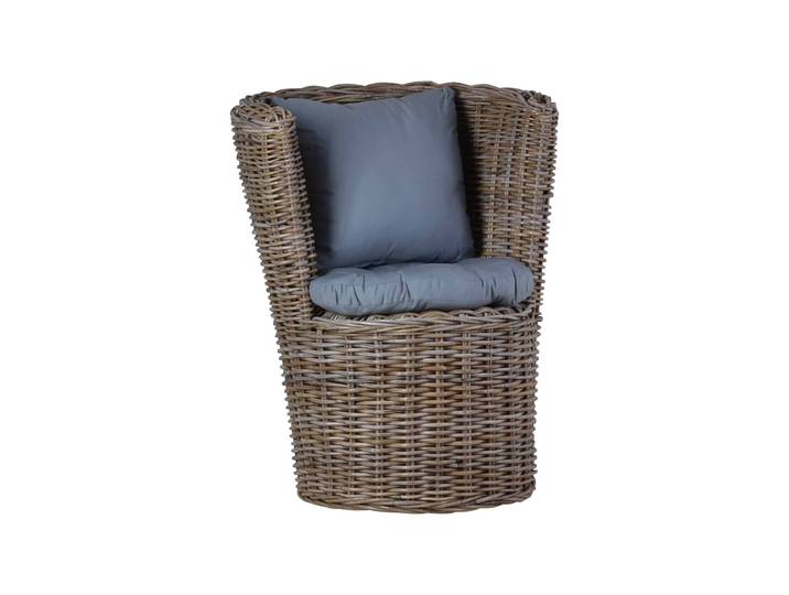 MiaMöbel Rattansessel 'Mega' 100% Baumwolle, Rattan Modern