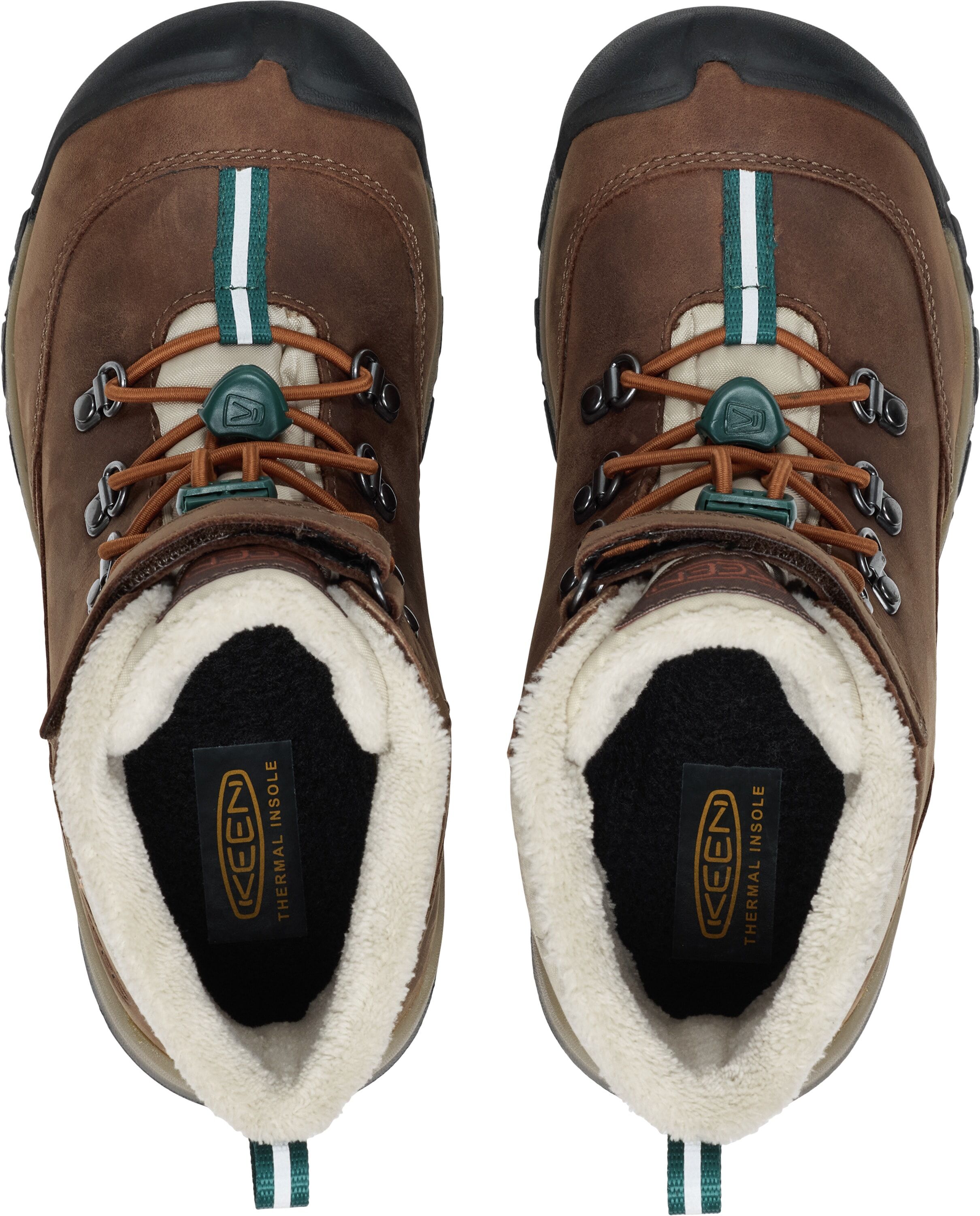 Winterstiefel KEEN "KANIBOU WP", Mädchen, Gr. 38, Textil, braun (schwarz earth, roasted pecan), Leder, Textil, Schuhe Winterstiefel, Winterschuhe, Winterboots, Snowboots, wasserdicht schwarz earth, roasted pecan 38, Textil