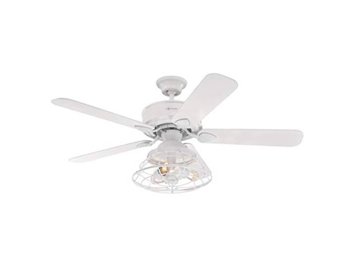 72209 Barnett 122 cm weißer Deckenventilator, dimmbare LED mit Käfigschirm, inklusive Fernbedienung