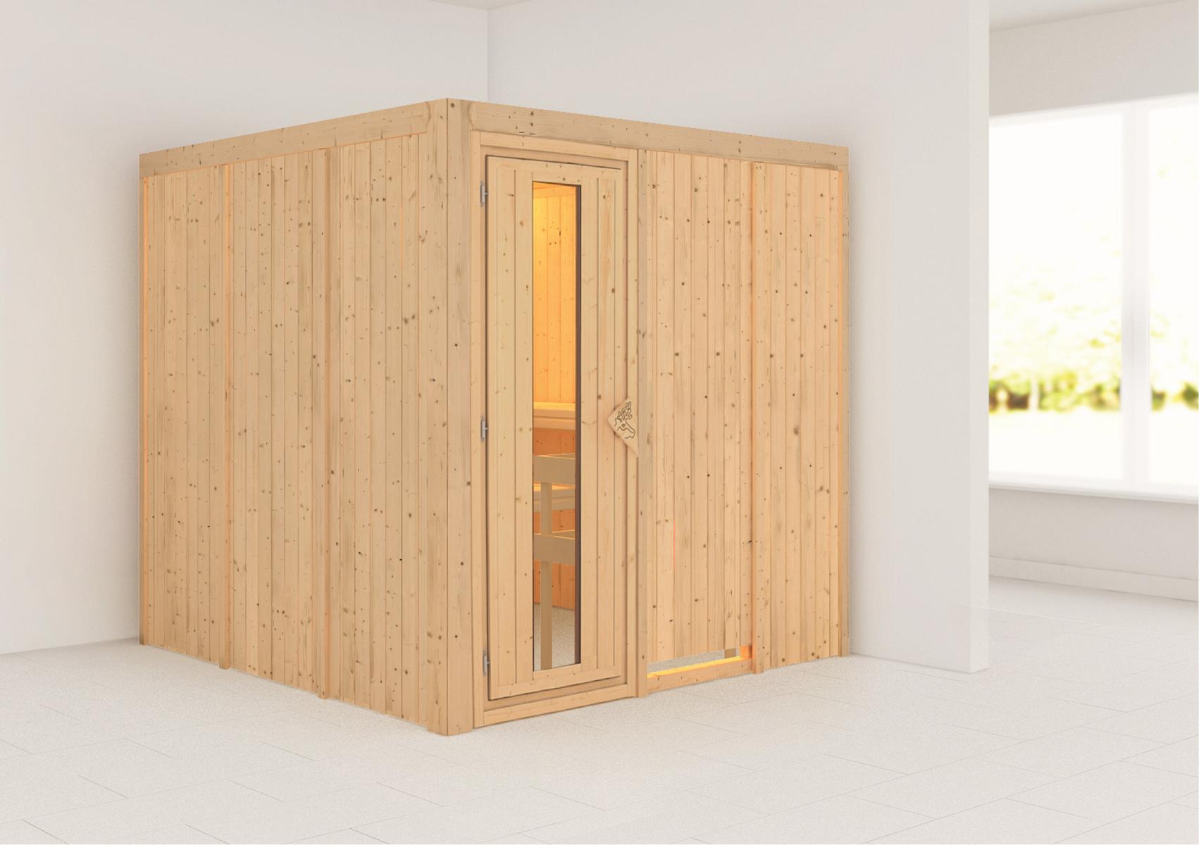 KARIBUHOLZT Sauna Rodin Front, o. Zub. m.einer Isoliertür 09231475
