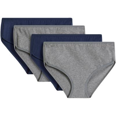 Panty BONPRIX, Damen, Gr. 52/54 (XXL), grau (dunkelblau, grau meliert), Obermaterial: 95% Baumwolle, 5% Elasthan, Unterhosen Panty, aus Baumwolle und Elasthan, bequeme Passform, Maxipanty-Schnitt