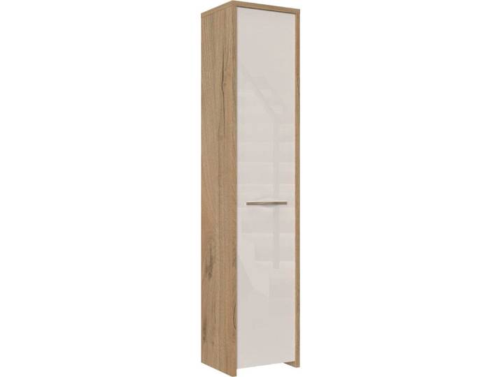 Garderobenschrank GOODPRODUCT Gala , beige (beige, pacific walnuss decor), B:41cm H:192cm T:36cm, Holzwerkstoff, MDF, Schränke, Garderobenschrank, hochwertig UV lackiert, Soft-Close-Funktion, Höhe 192cm