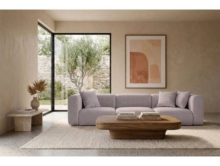 Kaiser Möbel Sofa 3-Sitzer für das Wohnzimmer aus Chenille-Stoff Cremona GRETA