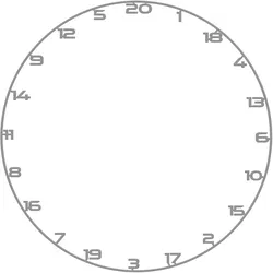 Bullet Custom Dartboard Zahlenring grey