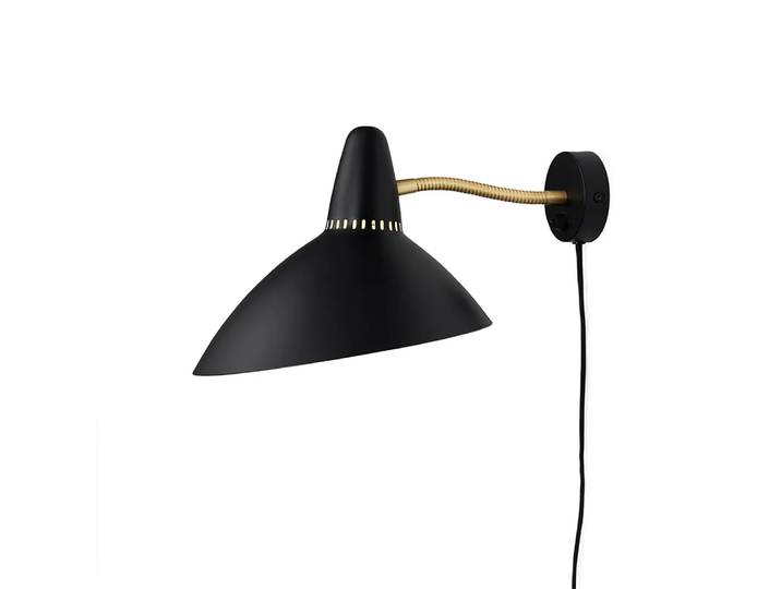 Warm Nordic Applique Lightsome black noir, détail en laiton