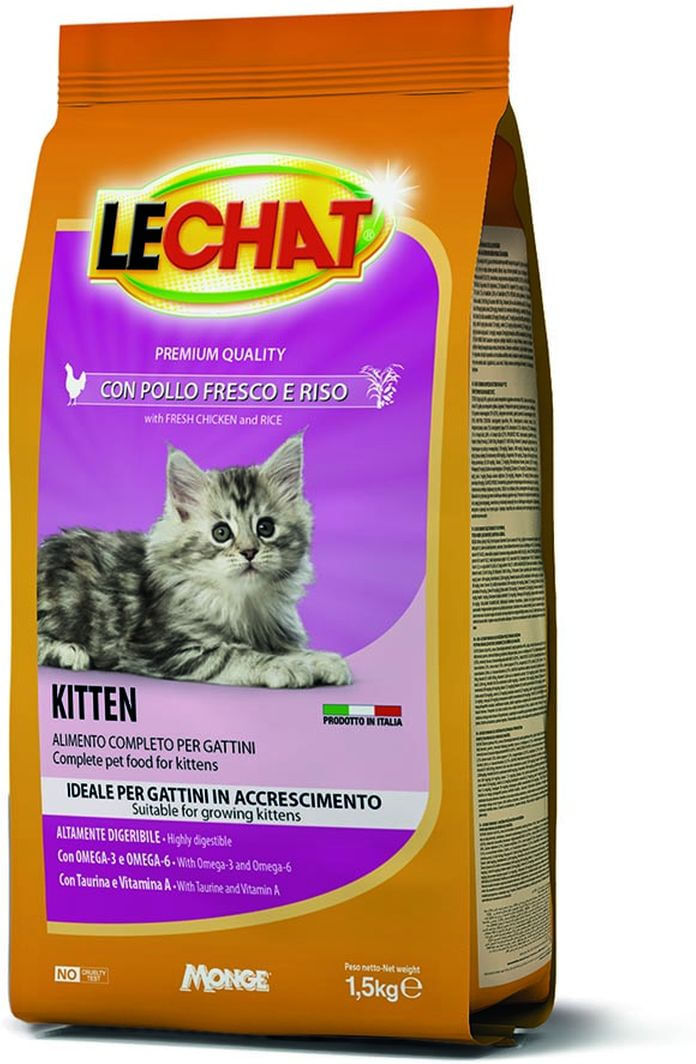 LE CHAT Lechat Croccantini Kitten Pollo Fresco e Riso 1.5KG
