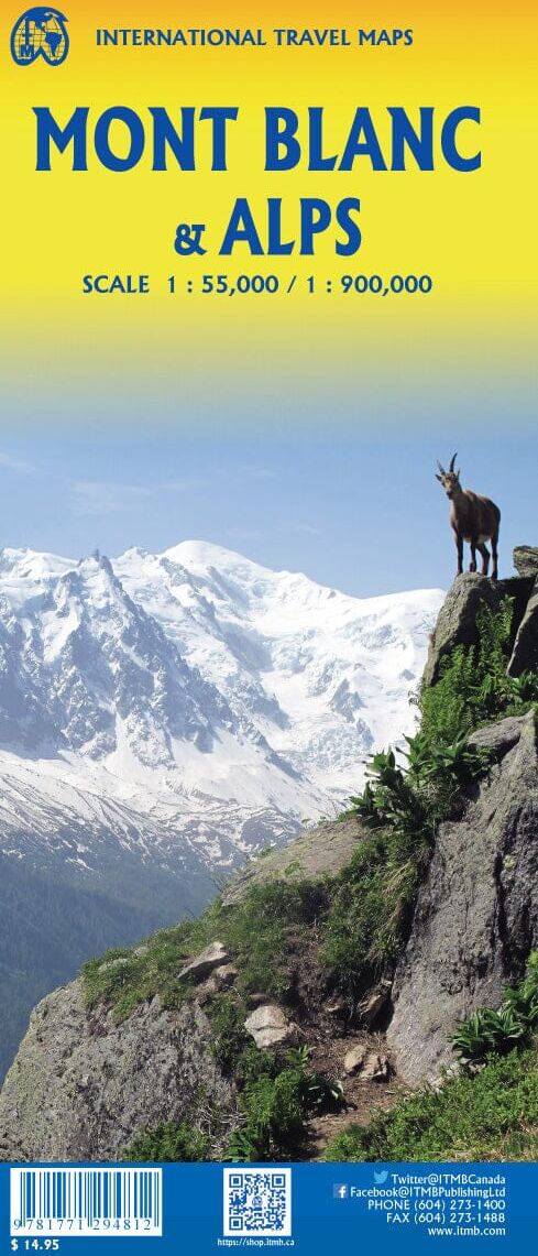 Carte de voyage - Mont Blanc & Alpes   ITM