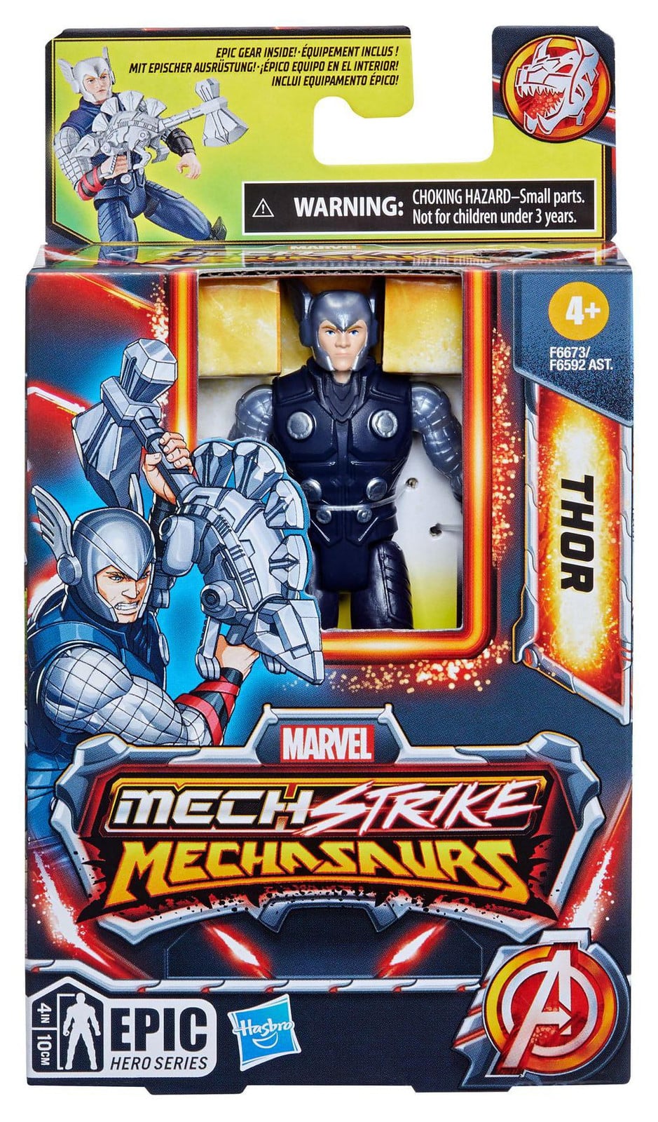 Hasbro Marvel Mech Strike Mechasaurs Thor, meerkleurig