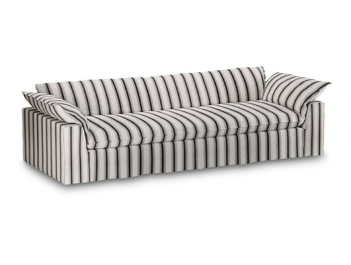HKliving 3-zits Bank Nomad 305cm, Stof - Chalkstripe
