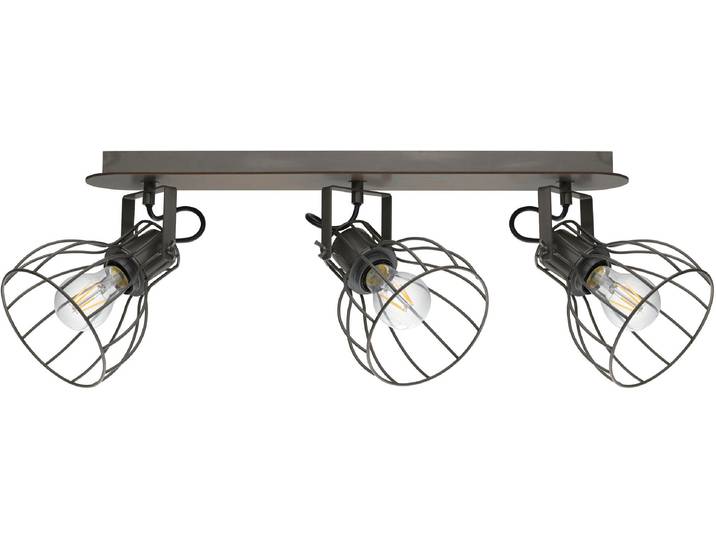 EGLO Deckenspot SAMBATELLO , braun (braun, schwarz), 3, Ø 15cm H: 22cm, 1 Stk., Leuchten, Deckenspot aus Stahl, Holz - exkl. E27 - 40W, Deckenspot