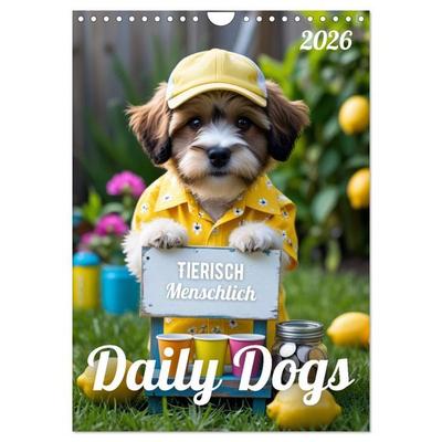 Daily Dogs – Tierisch menschlich (Wandkalender 2026 DIN A4 hoch), CALVENDO Monatskalender