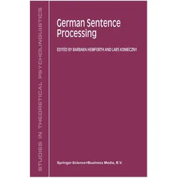 German Sentence Processing, Fachbücher