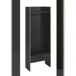 Ebuy24 Bueno Kleiderschrank 1 Schublade, 1 Regal, 2 Haken dunkelgrau.
