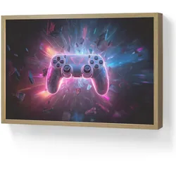 NACHTTISCHLAMPE MIT AKKU Controller - Neon - Explosion - Abstrakt 60x40 cm