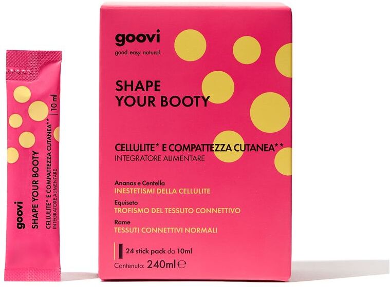 GOOVI Shape Your Booty Cellulite E Compattezza Cutanea Integratore Alimentare 240 ML (24 DA 10 ML)