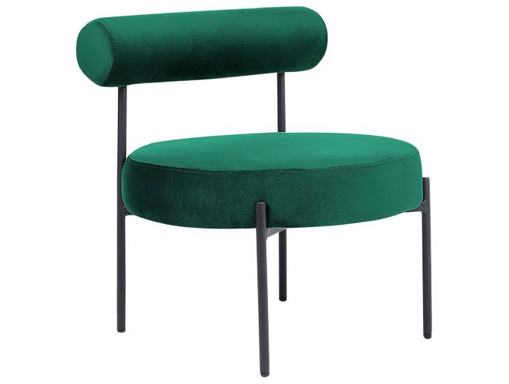 SESSEL Samtstoff Grün/Schwarz Alpha
