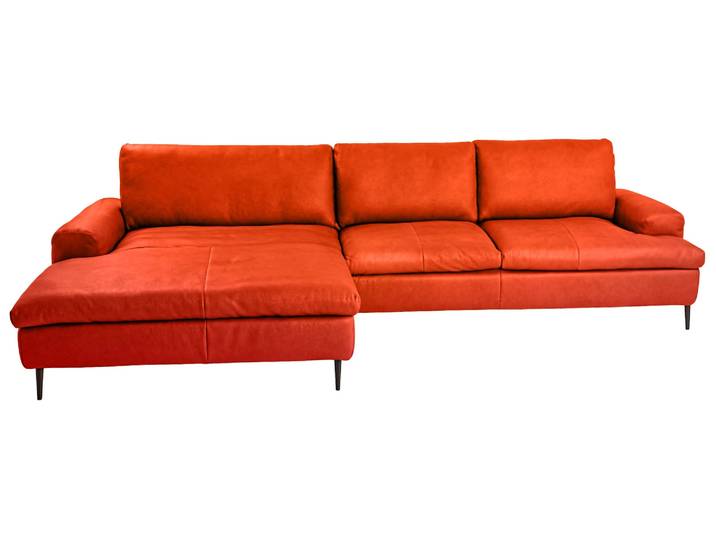 Ecksofa Vincenzo Schillig Willi / Farbe: Copper / Material: Leder Basic