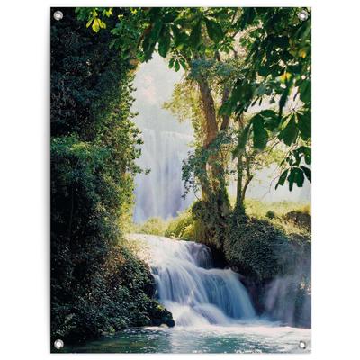 Poster REINDERS "Wasserfall", grün (farbe bild(er): grün), B:60cm H:80cm T:0,1cm, Leinwand, Bilder, Poster, Outdoor für Garten oder Balkon