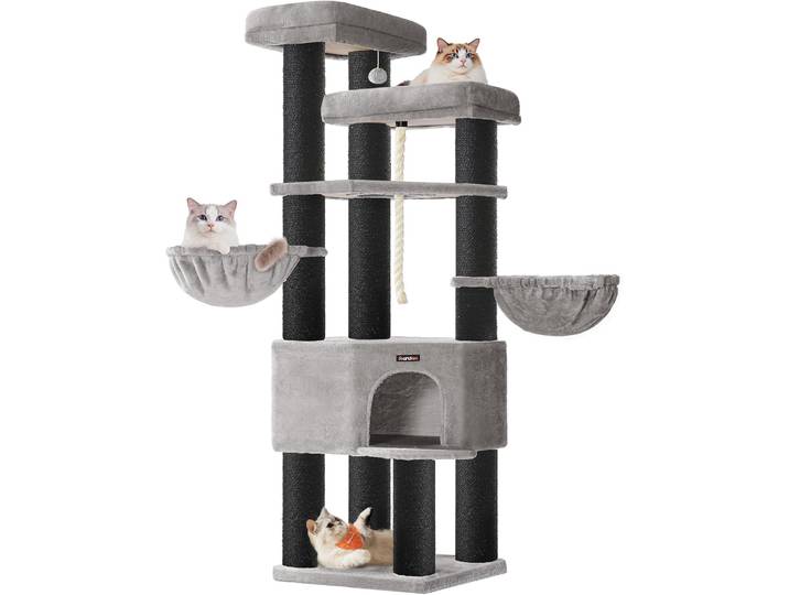Kratzbaum XXL Maine-Coon Sisal Grau