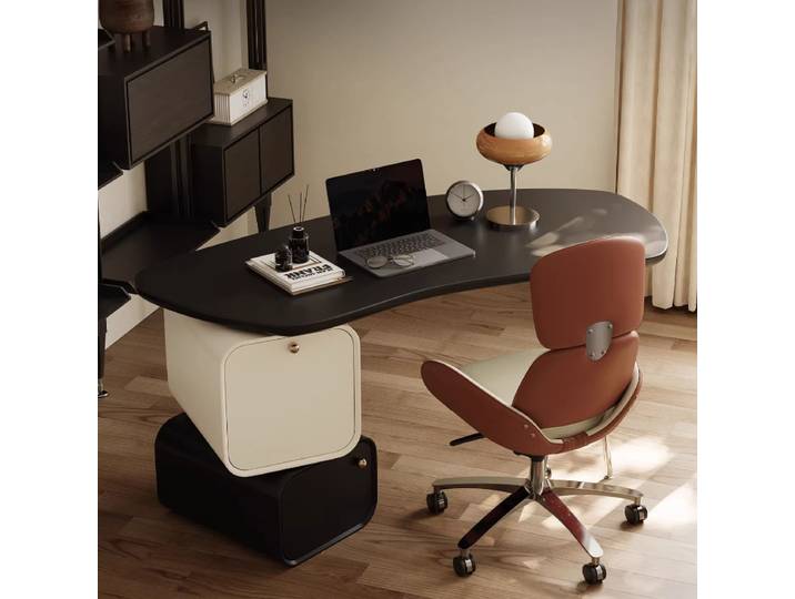 Bureau rotatif minimaliste italien, bureaux de bureau et postes de travail, bureau d'ordinateur, meubles de table d'étude