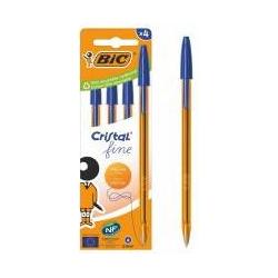 Bic Cristal Original Fine Kugelschreiber Blau 4 Stück (4x) (57317823)