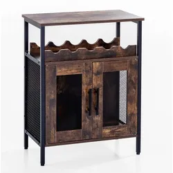 Prestige Home Living Indoor Weinbar-Schrank, ca. 60 x 34 x 79 cm - Braun