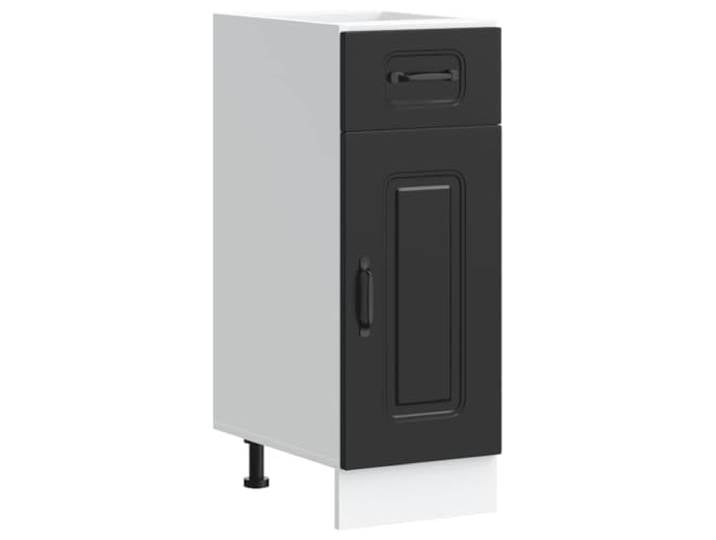 HKTMGDNG Küchenunterschrank Kalmar Schwarz 30x46x81.5 cm Holzwerkstoff Kompakter Beistellschrank für die Küche und Speisekammer mit verstellbaren Füßen und robuster Konstruktion.