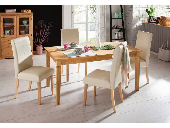 Esstisch GOODPRODUCT Danuta, Tisch, Speisetisch , beige (natur geölt), B:160cm H:75cm T:90cm, Tische, Esstisch, wahlweise mit Schublade, aus massiver Kiefer, FSC-zertifiziert