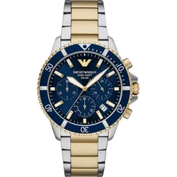 Emporio Armani SOLAR / Chronograph World Explorer AR11740 - blau,2-tone - 43mm