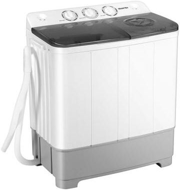 Costway 2-in-1 Portable 22lbs Capacity Washing Machine with Timer Control-Gray