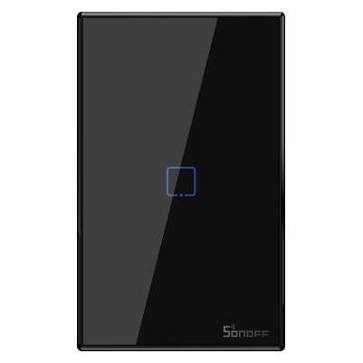 Sonoff T3US1C - 1-gang Wi-Fi Smart Wall Switch US - Black (T3US1C)