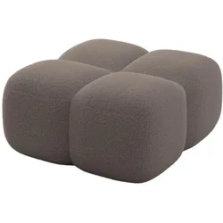 POUF Miko-Puf 90x90x45 cm Braun Bouclé Modular Sitzhocker