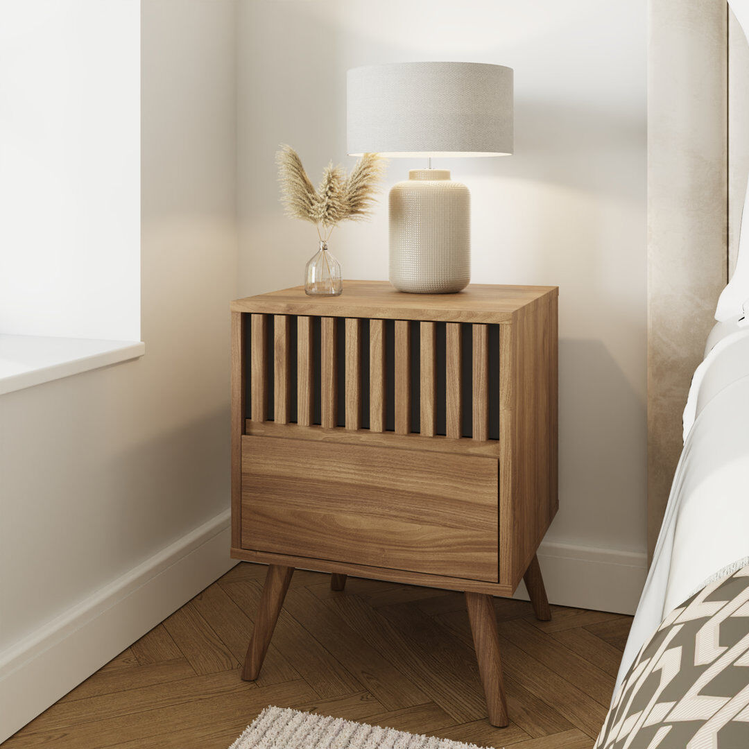 Fairmont Park 39.5 cm W Bedside Table Brown 53cm H X 39.5cm W X 39.5cm D