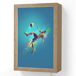 WANDLEUCHTE Fußballer - Farbspritzer - Farbenfroh - Ball Wandlampe 20x30 cm Wandlampe