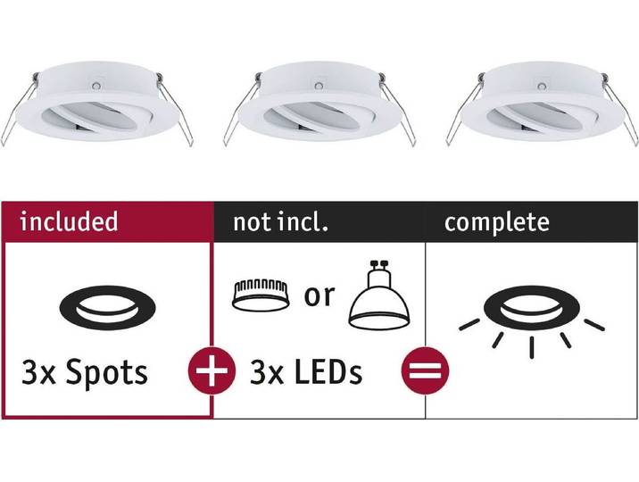 Paulmann Luminaire encastré Choose Set de base orientable
