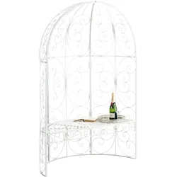 CLP Halbpavillon Rosie mit Sitzbank : Farbe - Weiss