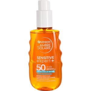 Garnier Sonnencreme Ambre Solaire Sensitive Expert + Hydrating, UV Water, LSF 50, 150 ml, wasserfest und sandresistent