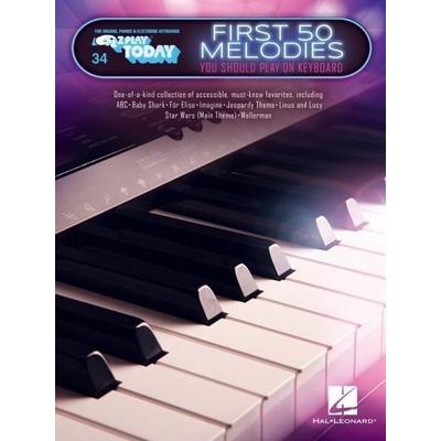 First 50 Melodies You Should Play on Keyboard - E-Z Play Today & 34, Taschenbuch von Hal Leonard Corp. (COR), Hal Leonard Corporation,