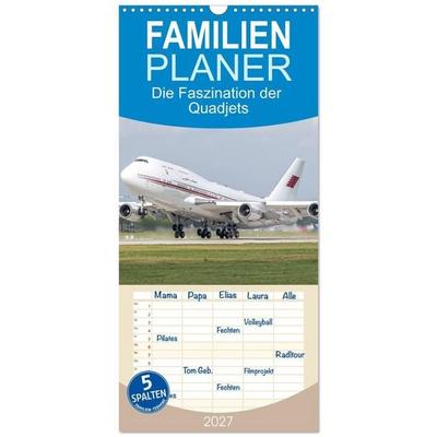 Familienplaner 2027 - Die Faszination der Quadjets mit 5 Spalten (Wandkalender, 21 x 45 cm) CALVENDO