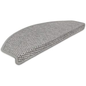 Böttcher-AG Stufenmatte Göteborg, Teppich, 65 x 24cm, Sisaloptik grau, halbrund