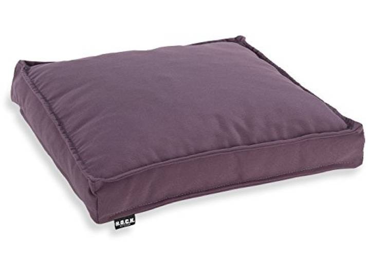 H.O.C.K. Sitzkissen Outdoor Stuhlkissen Classic Uni – UV-beständig, wasserabweisend, Fleckschutz – Garten Terrasse Balkon (50x50x5cm, Brombeer)