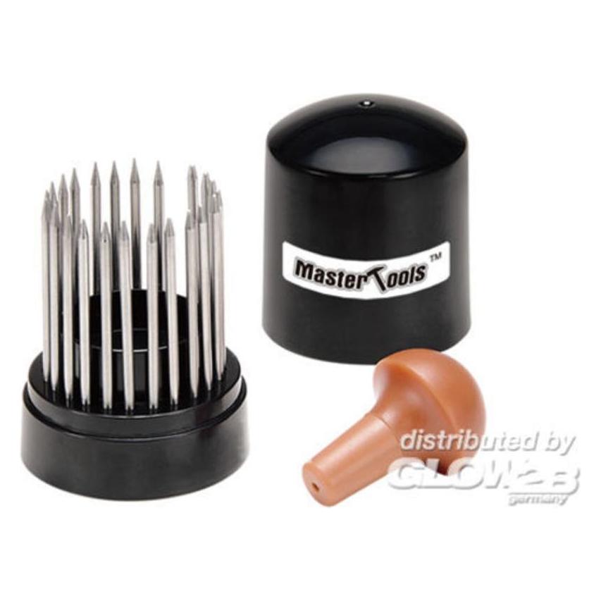 Master Tools HG Micro Rivet Punch (23 Pcs, 0.25mm-1.35mm) (08020)