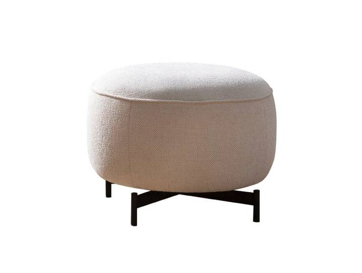 Hocker 80 cm Stoffbezug wolkenbeige