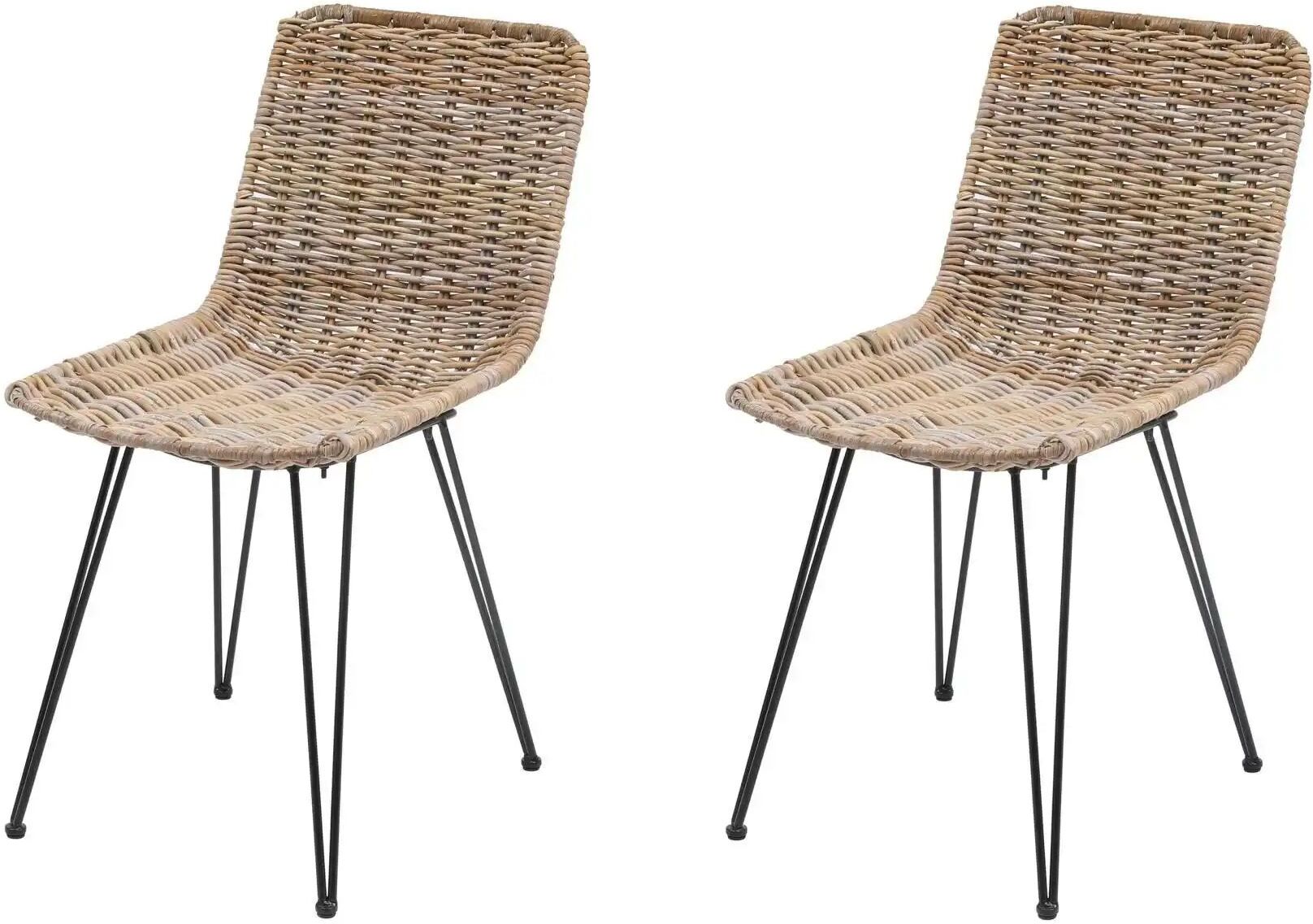 Höffner Stuhl 2er-Set  Penang ¦ braun ¦ Maße (cm): B: 40 H: 82
