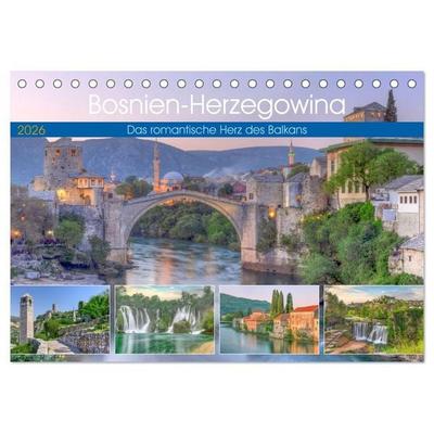 Bosnien-Herzegowina Das romantische Herz des Balkans (Tischkalender 2026 DIN A5 quer), CALVENDO Monatskalender