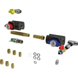 CS28-1 Set Absperrhähne komplett Gas Warmwasser Heizung VL RL KFE