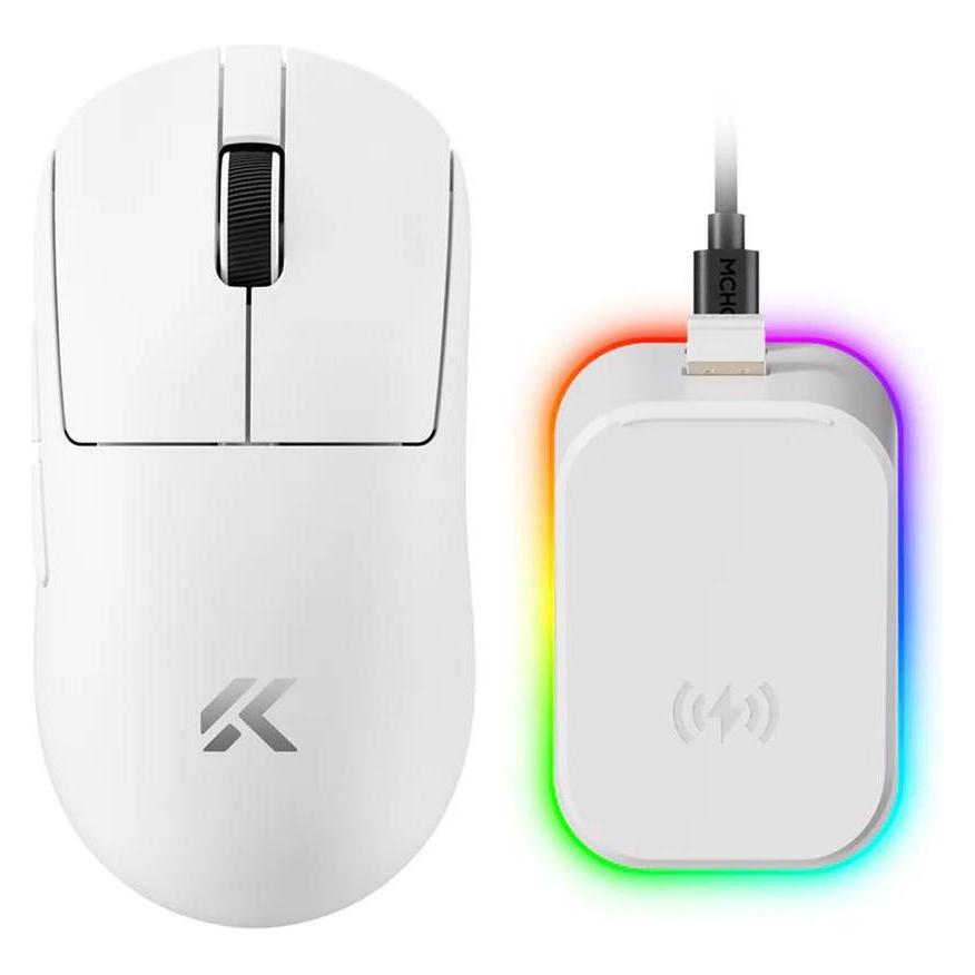 Mchose A7 V2 Ultra Plus Lightweight Gaming Mouse Tri-Mode White (Kabellos) (MC-A7V2-10)